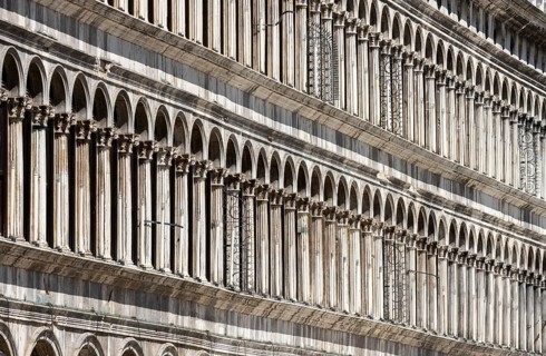 Venice, St Mark's Square (Piazza San Marco), Old Procuraties (Procuratie Vecchie), façade