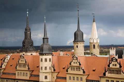 Merseburg/Saale, castle and towers of the cathedral
