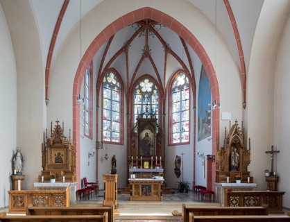 Built 1910-1913 by the Cologne cathedral architect Bernhard Hertel, view into the choir, St.,