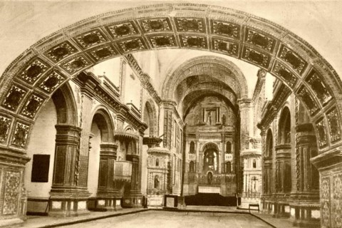 Old picture postcard of Church Of St Francis Of Assisi in 1521 AD, Old Goa, Velha Goa, India, Asia