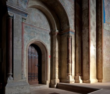 Schöningen near Helmstedt former monastery church of St Lorenz 76859 Choir interior north wall with