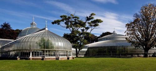 Glasgow Botanic Garden, KIBBLE PALACE greenhouse ensemble built on Loch Long in 1863 and moved to