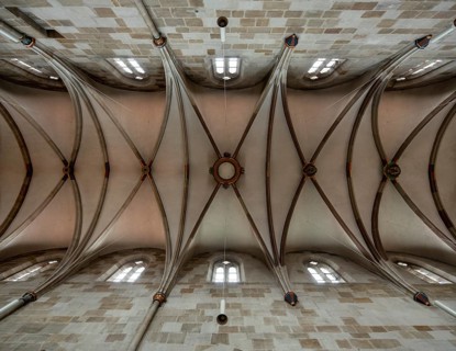 Esslingen am Neckar, Church of Our Lady, view into the vault