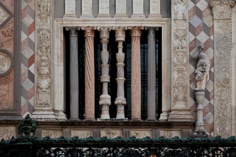 Italy Bergamo 89423 Colleoni Chapel built from 1472 to early 16th century Facade Ground floor
