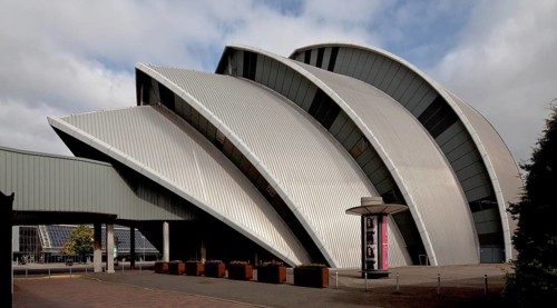 Glasgow Clyde Auditorium, concert hall, architect Sir Norman Foster, completed in 1998, called