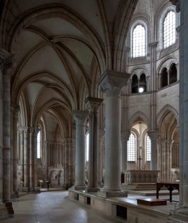 Vezelay, Basilica of Ste-Marie-Madeleine. Interior. North choir aisle to the east right inner
