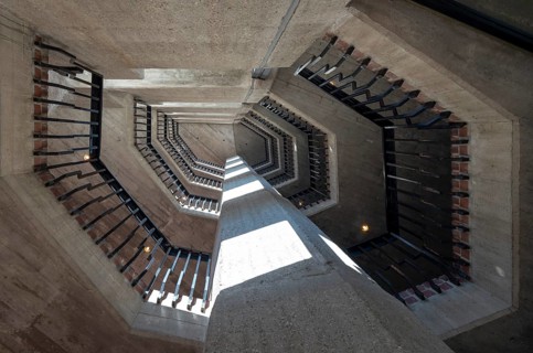 Bergisch-Gladbach, district of Bensberg, town hall, built 1964-1969 by Gottfried B?hm on the ground