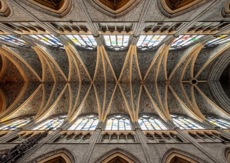 Liège, St Paul's Cathedral, Sint-Pauluskathedraal, Cathédrale Saint-Paul de Liège, view into the