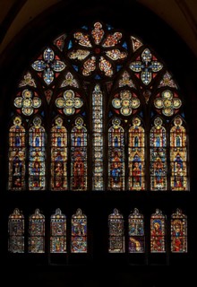 South window in the south transept, St., Sankt, Saint