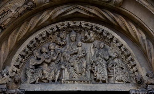 Freiberg/Saxony Cathedral Golden Gate 1225-30 Tympanum 8492, St., Saint, Saint