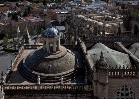 Seville, Cathedral. Domed roof with lantern over the Royal Chapel of Seville, St, Saint, Saint