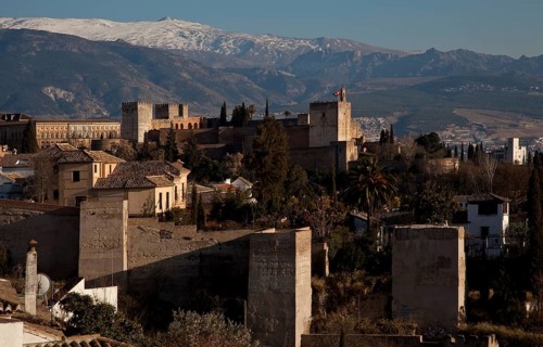 View from the north-west, with the Sierra Nevada above