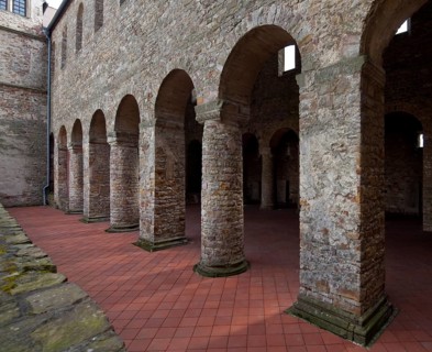 12th century, northern row of pillars from north-west, northern aisle missing, St., Sankt, Saint