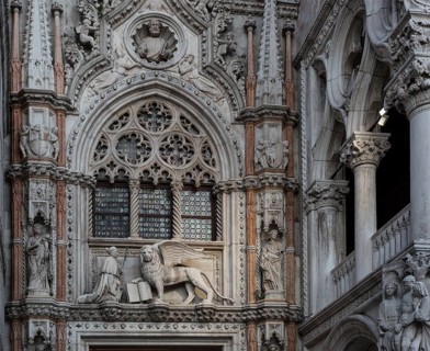 Italy Venice Doge's Palace -238 Porta della Carta West portal to the palace courtyard by Giovanni