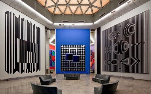 Aix en Provence, Vasarely MuseumBuilt 1973-76. op-art - wall installations around 1975 left Obj Nr