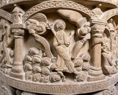 Freckenhorst, Collegiate Church of St Boniface, Romanesque baptismal font, 1st half of the 12th
