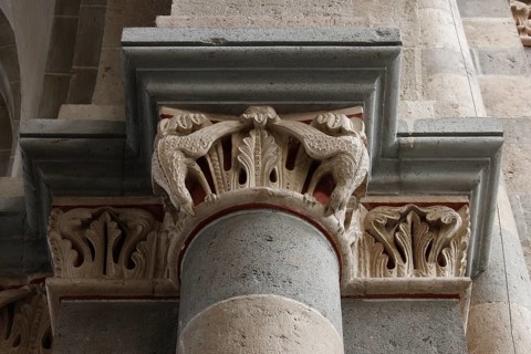North-west crossing pillar with birds on the capitals, St., Sankt, Saint