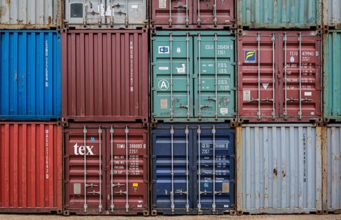 Porto Marghera near Venice, industrial harbour Container