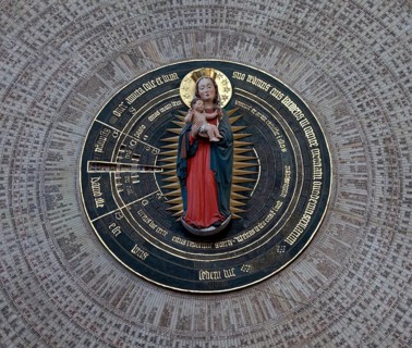 Astronomical clock 1464-70 by Hans Düringer, general view, St., Sankt, Saint