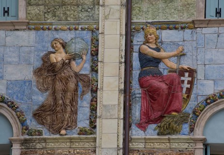 Ausonia Palace Hotel, facade detail