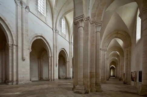 Pontigny Abbey Church interior view to the east 1145-1206 built, St., Saint, Saint