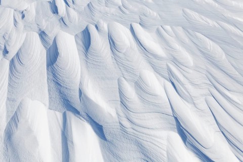 Nature, snow drift pattern on the Saint Lawrence River, Province of Quebec, Canada, North America