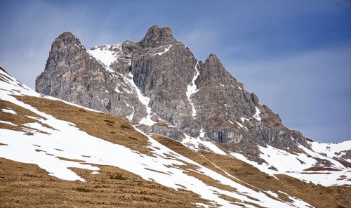 Impressive mountain in the Lechtal Alps, Tyrol, Austria, Europe