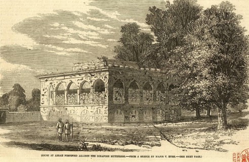 House at Arrah fortified against the Dinapore Mutineers, Bihar, India, Asia
