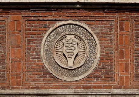 Italy Milan Milan Church of Santa Maria delle Grazie Coat of arms of the House of VISCONTI c. 1500