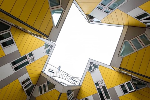 Rotterdam, cube houses at the old harbour