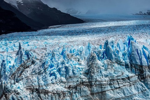 Perito Moreno Glacier, glacier tongue, glacier break, Los Glaciares National Park, Santa Cruz,