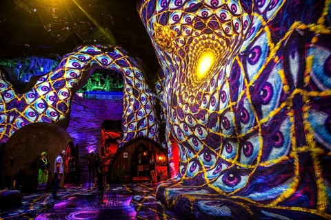 Panoptikum, visual art at the Meow Wolf Museum, Area 15, Las Vegas, Nevada, USA, North America