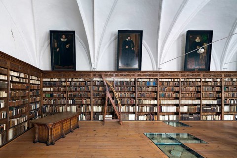 Scharbausaal, dormitory of the Franciscan monks, remodelled in 1618 - 1619 and furnished with