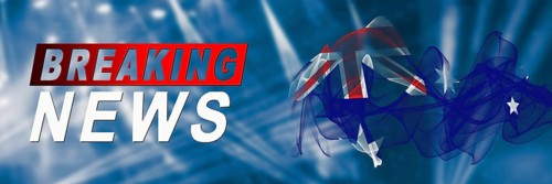 Australia Breaking News, Smoke Flag Background