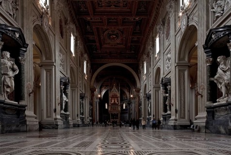 Interior to the altar, Borromini 1646-49, ceiling 16th century, St., Sankt, Saint