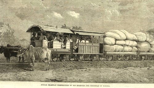 Indian tramway constructed by his highness the Guicowar of Baroda, Gujarat, India, Asia