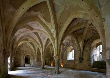 Fontenay former Cistercian monastery monastery building, basement built at the end of the 12th
