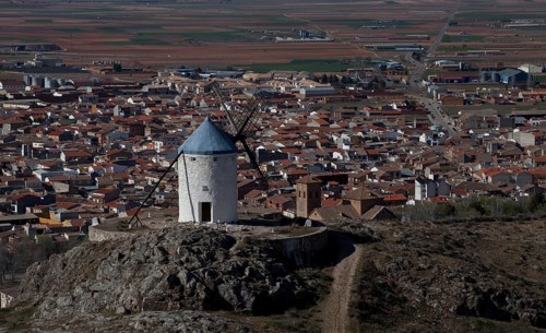 Windmill above the city