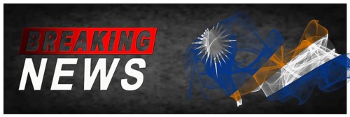 Marshall Islands Breaking News, Smoke Flag Background