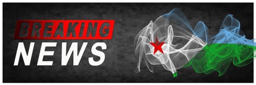 Djibouti Breaking News, Smoke Flag Background