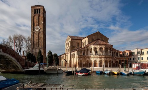 Italy Venice Island of Murano -181 Basilica Santi Maria e Donato completed 1140 View from the east