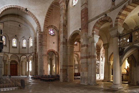 View from the south through the cloverleaf choir, St., Sankt, Saint