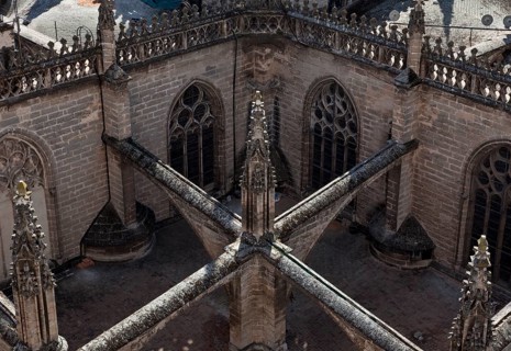 Seville, Cathedral. Roofscape with buttresses Seville, St., Saint, Saint