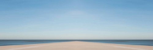 Mirrored picture, blurred, waves on Sylt North Sea beach, National Park Wadden Sea, Sylt, Hoernum,