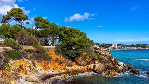 Landscape and coastal area in the north of Majorca, Cala Rajada, Balearic Islands, . Spain