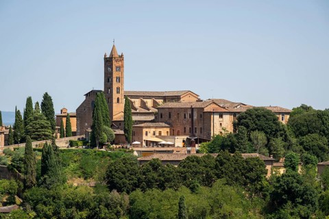 Basilica di San Clemente, historical, building, alley, Siena, Tuscany, Italy, Europe