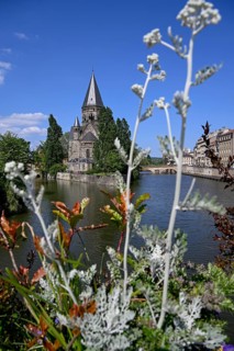 Temple Neuf church on the Moselle, Protestant town church, Metz, Grand Est region, France, Europe