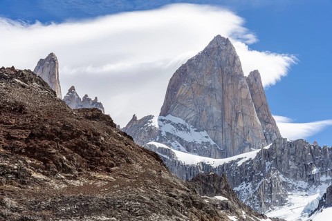 Mount Fitz Roy, Laguna de los Tres Trail, El Chaltén, Santa Cruz Province, Argentina, South America