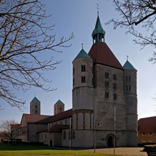 Westwork of the collegiate church of St Boniface in Freckenhorst, Warendorf, Münsterland, North