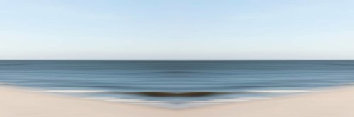 Mirrored picture, blurred, waves on Sylt North Sea beach, National Park Wadden Sea, Sylt, Hoernum,